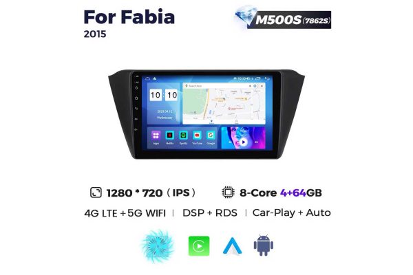 Штатная магнитола для Skoda Fabia 15-19 Resonance M500 2K