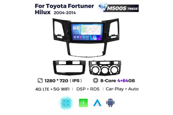 Штатна магнітола для Toyota Fortuner, Hilux 04-14 Resonance M500 2K