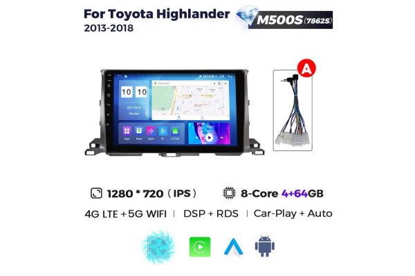 Штатна магнітола для Toyota Highlander 13-18 Resonance M500 HD