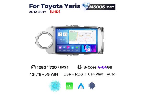 Штатная магнитола для Toyota Yaris 12-17 Resonance M500 2K