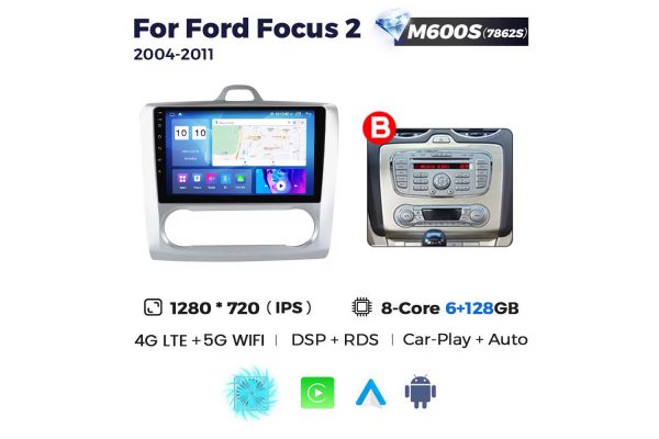 Штатна магнітола для Ford Focus 04-11 Resonance M600 2K