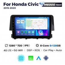 Штатна магнітола для Honda Civic 15-20 Resonance M600 2K