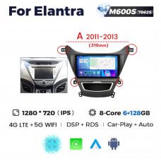 Штатная магнитола для Hyundai Elantra 11-13 Resonance M600 2K (A)