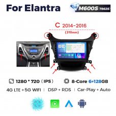 Штатная магнитола для Hyundai Elantra 11-13 Resonance M600 2K (C)