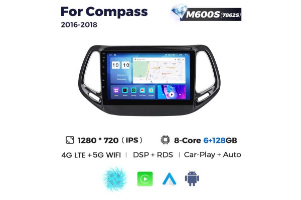 Штатна магнітола для Jeep Compass 16-18 Resonance M600 2K