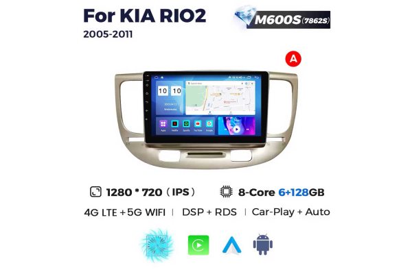 Штатна магнітола для Kia Rio 05-11 Resonance M600 HD