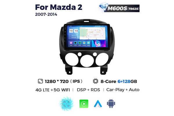 Штатна магнітола для Mazda 2 07-14 Resonance M600 HD