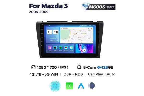 Штатная магнитола для Mazda 3 04-09 Resonance M600 HD