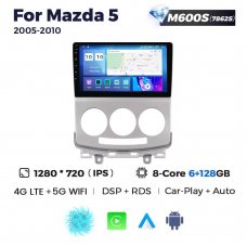 Штатная магнитола для Mazda 5 05-10 Resonance M600 2K