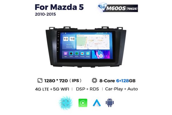 Штатная магнитола для Mazda 5 10-15 Resonance M600 HD