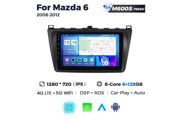 Штатная магнитола для Mazda 6 08-12 Resonance M600 HD