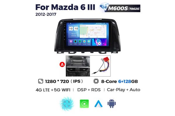 Штатная магнитола для Mazda 6 12-17 Resonance M600 2K
