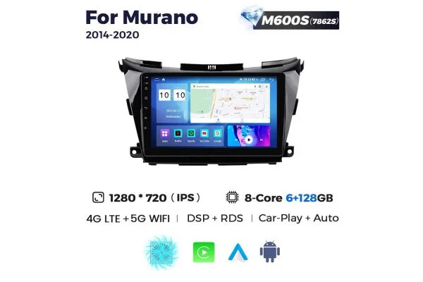 Штатная магнитола для Nissan Murano 14-20 Resonance M600 2K