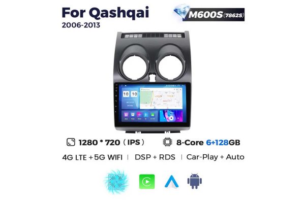 Штатная магнитола для Nissan Qashqai 06-13 Resonance M600 2K