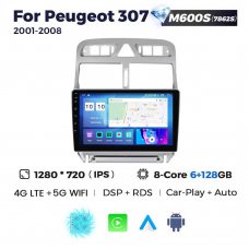 Штатная магнитола для Peugeot 307 02-13 Resonance M600 HD