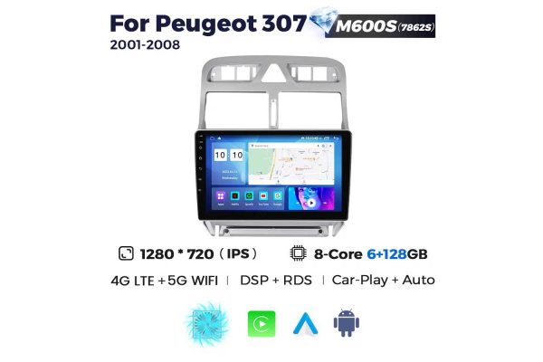 Штатна магнітола для Peugeot 307 02-13 Resonance M600 HD