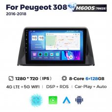 Штатная магнитола для Peugeot 308 16-19 Resonance M600 HD