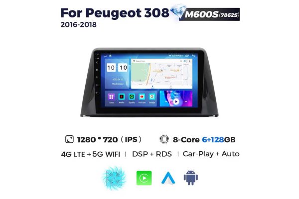 Штатна магнітола для Peugeot 308 16-19 Resonance M600 HD
