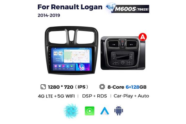 Штатна магнітола для Renault Logan 12-19 Resonance M600 2K