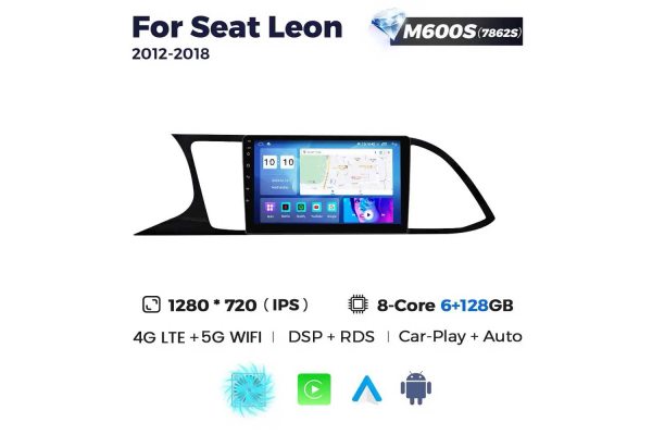 Штатная магнитола для Seat Leon 12-18 Resonance M600 2K