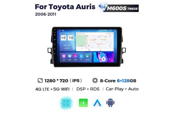 Штатная магнитола для Toyota Auris 06-11 Resonance M600 2K
