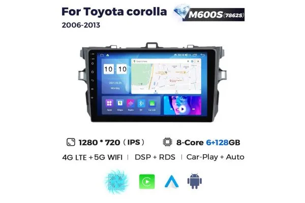 Штатна магнітола для Toyota Corolla 06-13 Resonance M600 2K