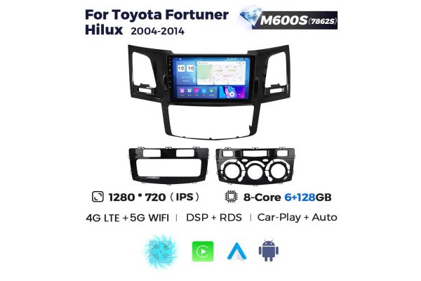 Штатна магнітола для Toyota Fortuner, Hilux 04-14 Resonance M600 HD