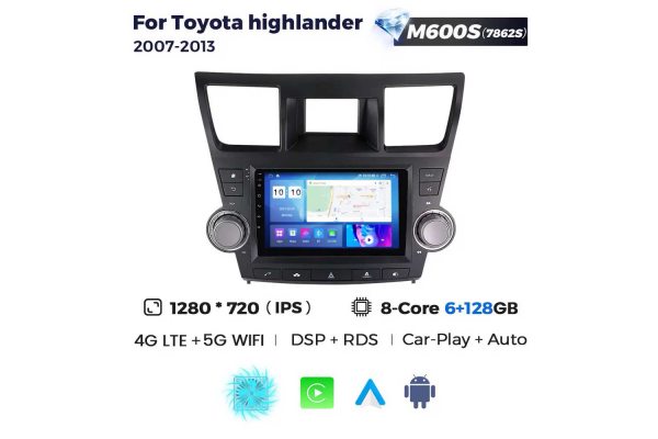 Штатна магнітола для Toyota Highlander 07-13 Resonance M600 HD