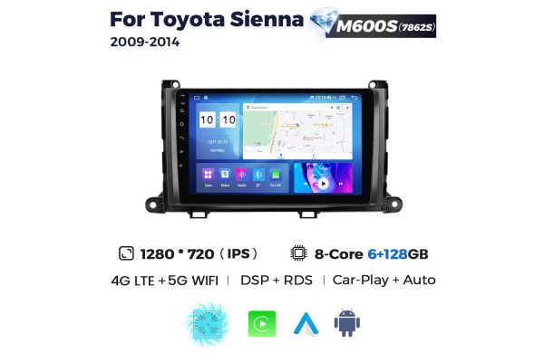Штатна магнітола для Toyota Sienna 09-14 Resonance M600 HD