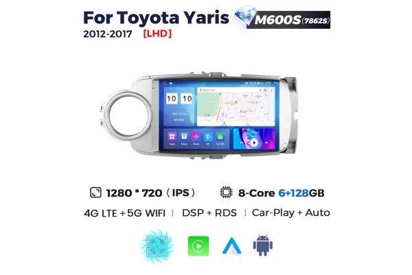 Штатная магнитола для Toyota Yaris 12-17 Resonance M600 2K