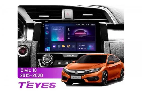 Штатная магнитола для Honda Civic 2015-2020 Teyes CC3 2k 4+64 Gb