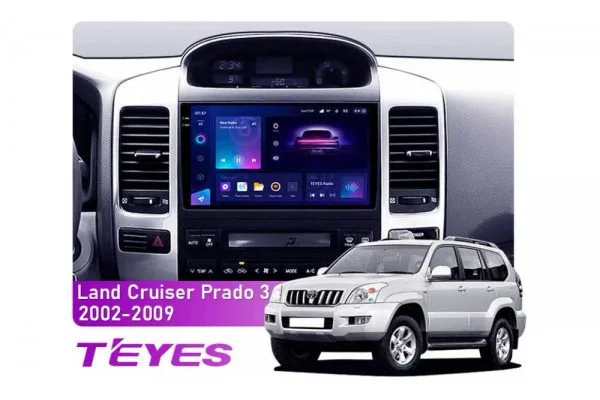 Штатная магнитола для Toyota Land Cruiser Prado 120 Teyes CC3 2k 4+64 Gb (F1) (B)