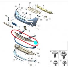 Решетка переднего бампера на Zeekr 001 - 6608052176B03