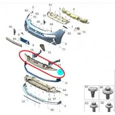 Решетка переднего бампера на Zeekr 001 - 6608052176B03