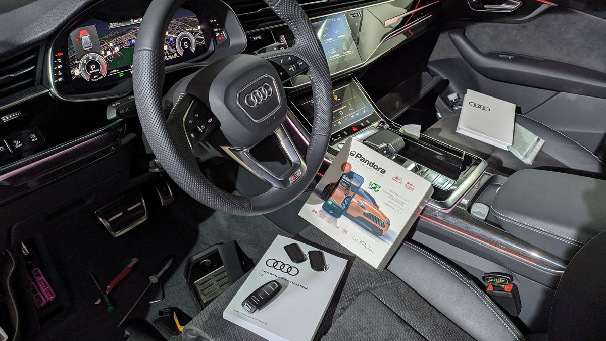 Установка автосигнализации на Audi Q8