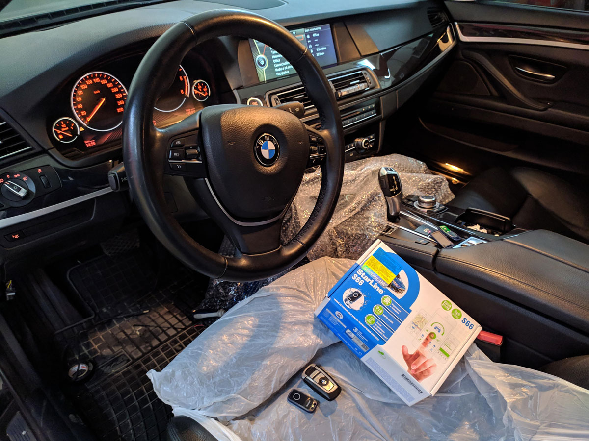 Установка автосигнализации на BMW 5 F11