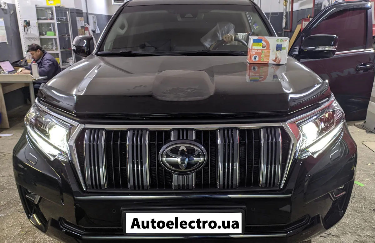 Установка автосигнализации с автозапуском на Toyota LC150
