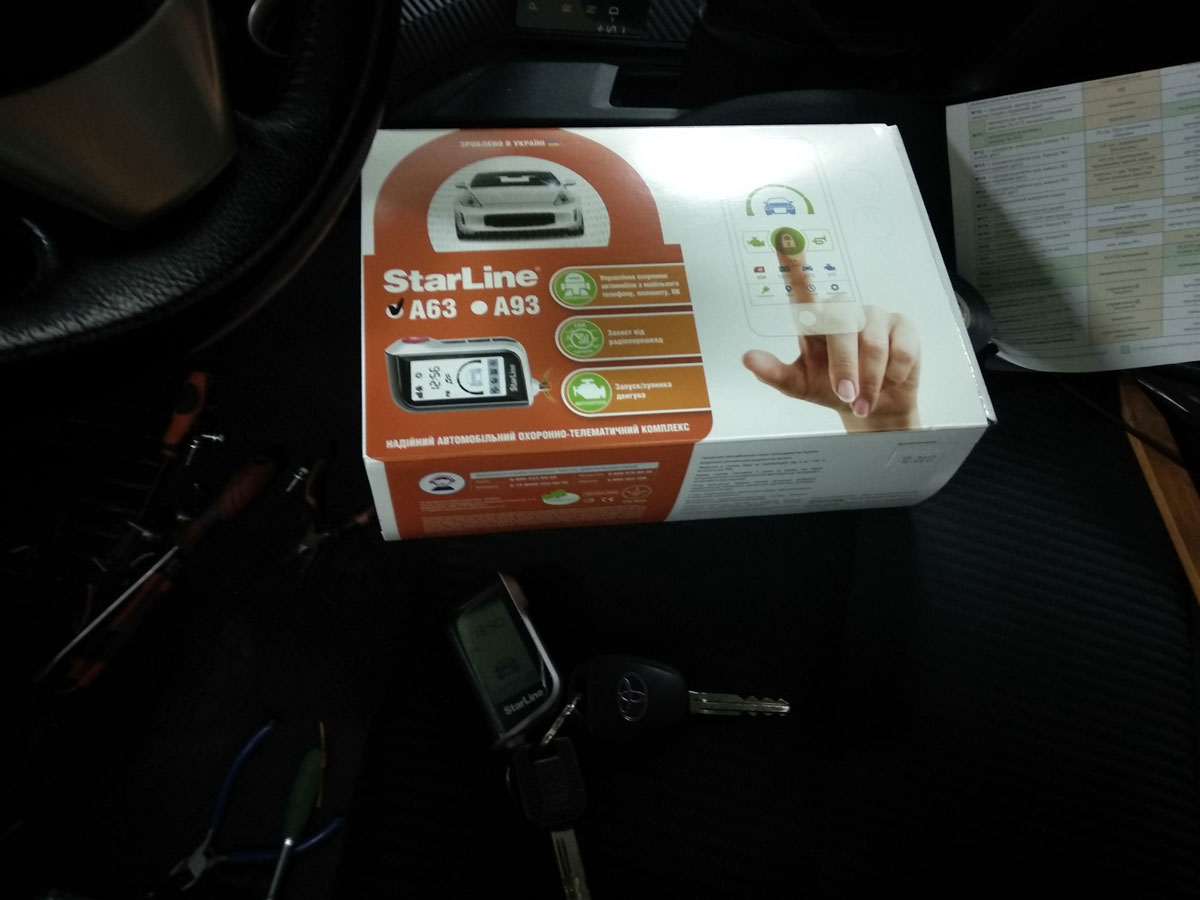 Установка автосигнализации на Toyota RAV4