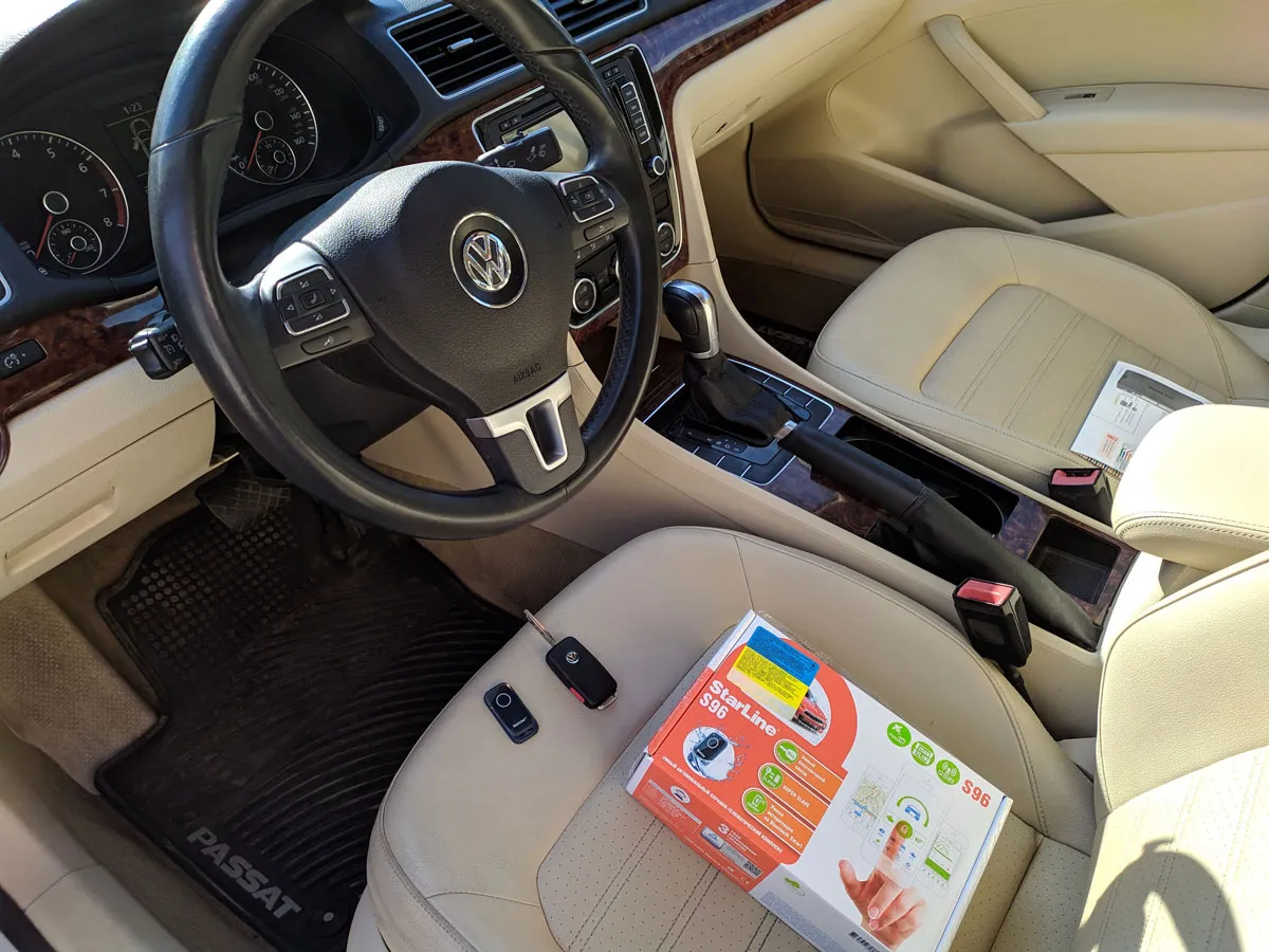 Установка автосигнализации на VW Passat B7 USA